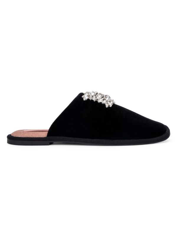 Torgeis Pippa Embellished Velvet Slippers